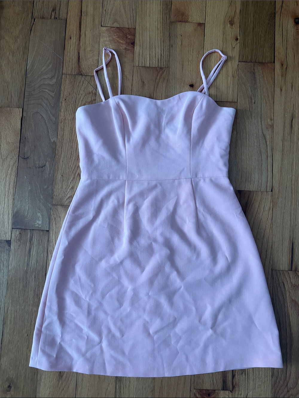 French Connection Light Pink Mini Dress with Double Spaghetti Straps